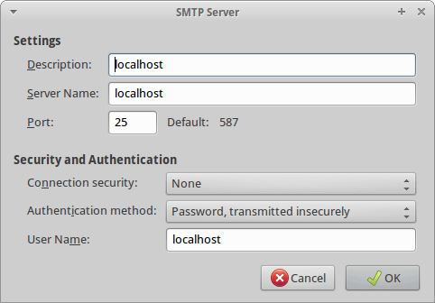Einrichtung SMTP-Server